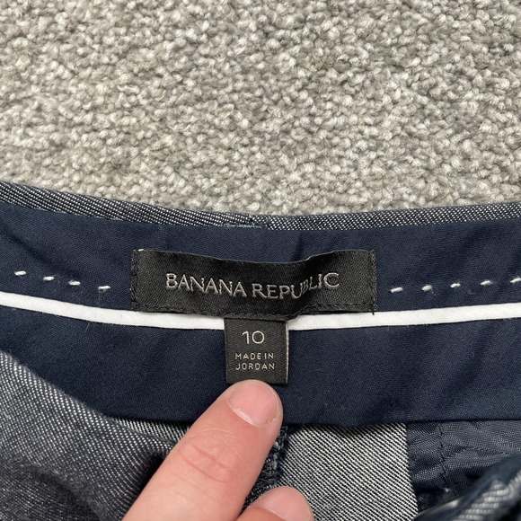 Banana Republic Pants Womens 10 Blue Sloan Mid-Rise Stretch Tapered Ankle Work - Picture 2 of 9